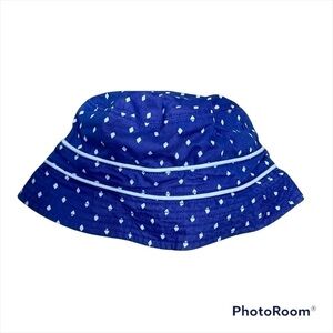 Gymboree Bucket Hat Polka Dot Print Blue White Kids Toddler Girl